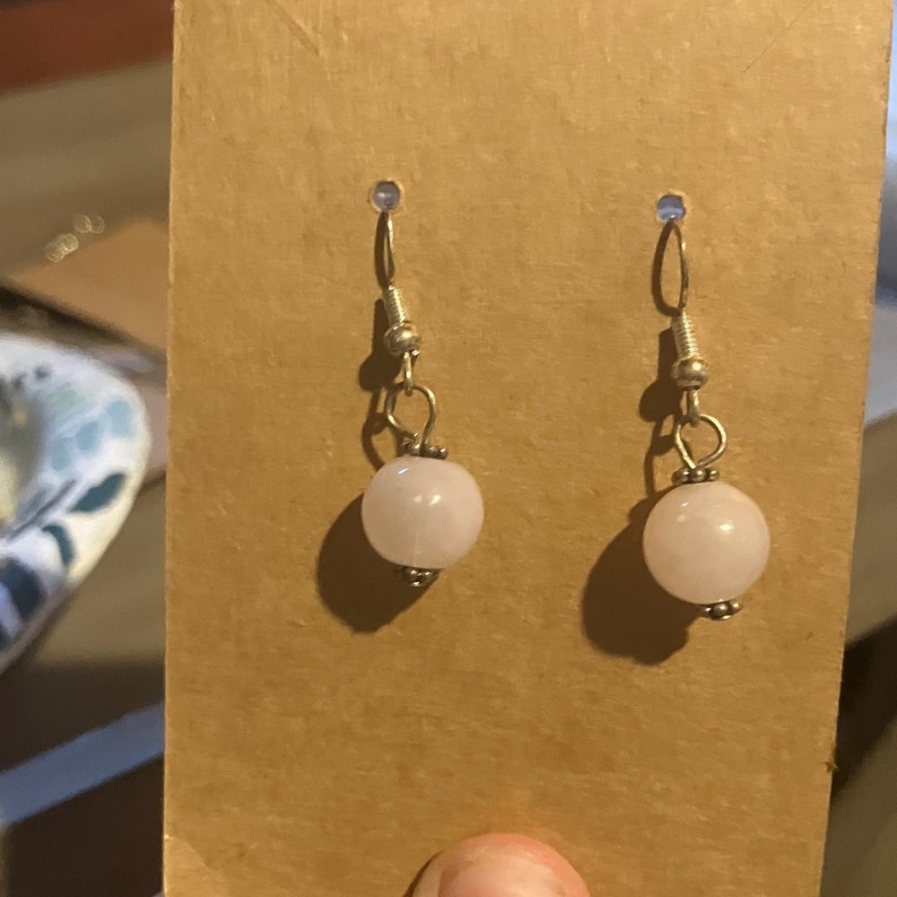 Elegant Pink Beaded Earrings